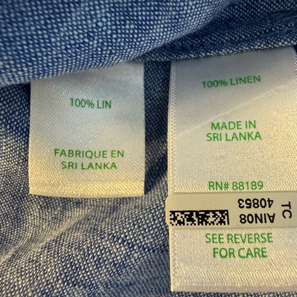 NWOT Lilly Pulitzer Pilar Tunic Linen Dress. Blue. Sz XL - Picture 9 of 12